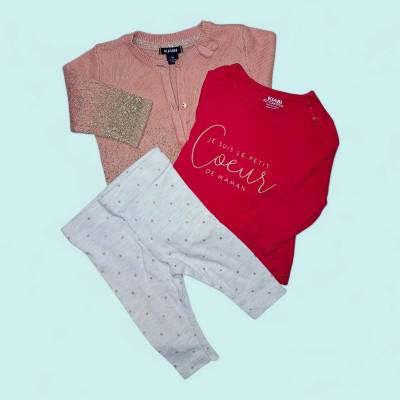 Ensemble Fille, age 1 mois , marque KIABI