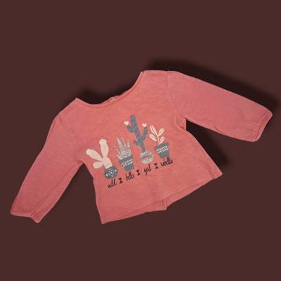 Tee-shirt manche longue Fille, age 3 mois , marque GEMO