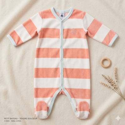 Pyjama hiver  Fille, age 3 mois , marque PETIT BATEAUX 
